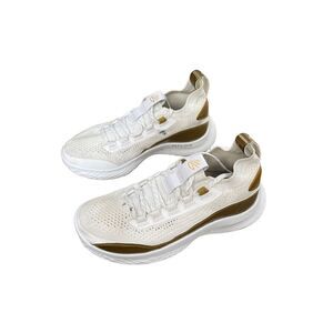Under Armour Boys Gold Curry 8 Basketball Trainers Sport Sneakers Shoes Size 7Y
